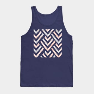 Rose Gold Marble Chevrons Tank Top